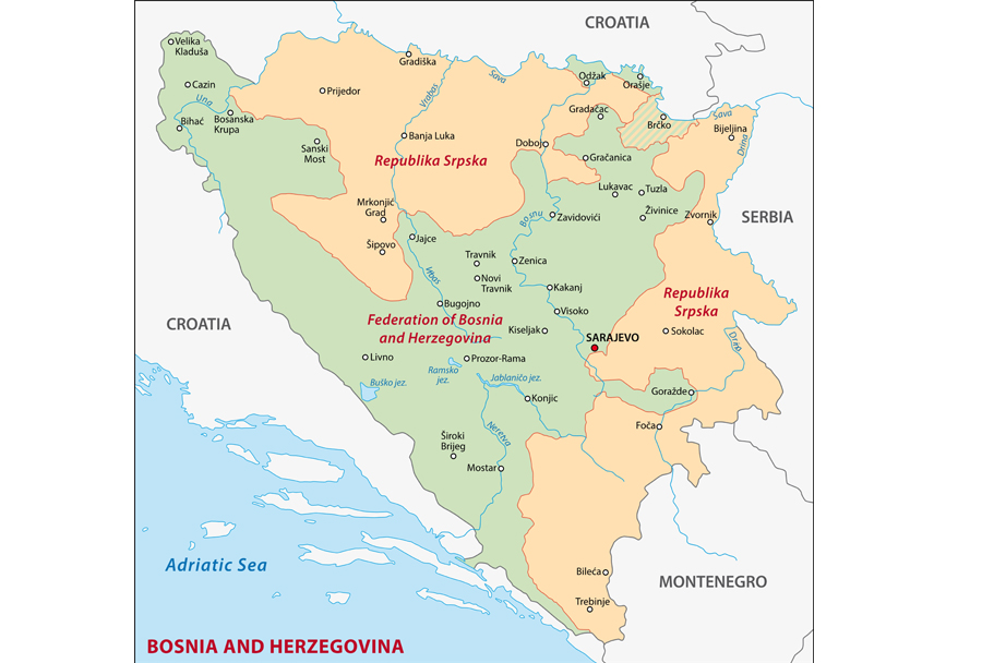 Auto Karta Bosne I Hercegovine Sa Kilometrazom Lopastshirts